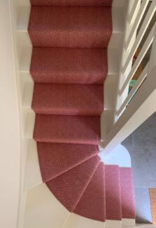 Diamond Rouge stair runner by Hartley