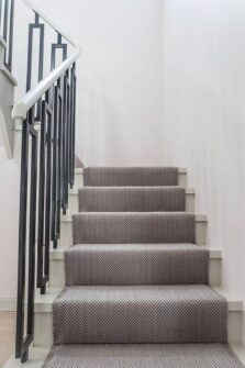 Herringbone Grey stair runner by Hartley