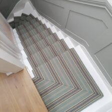 Stripe Kelly JD Celadon stair runner by Hartley