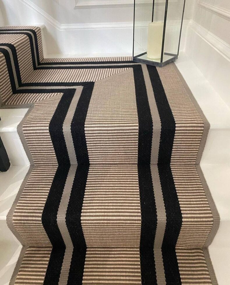 Transat PNT Black stair runner by Hartley