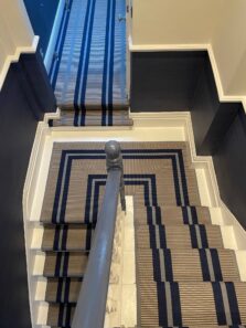 Transat PNT French Blue stair runner by Hartley