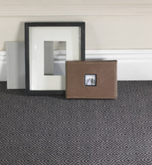 Diamond Black stair runner by Hartley