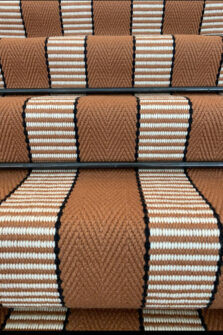 Stripe Greta Cinnamon stair runner by Hartley