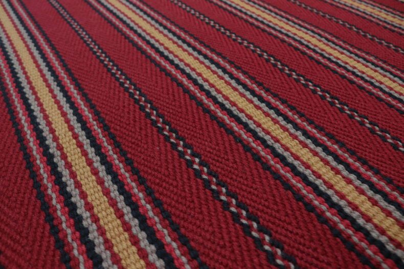 Stripe Kelly JD Red stair runner by Hartley