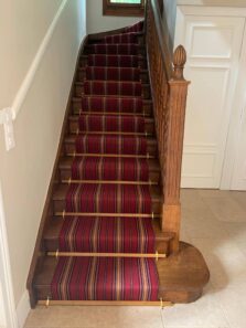 Stripe Kelly JD Red stair runner by Hartley