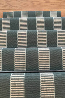 Stripe Greta Spruce stair runner by Hartley