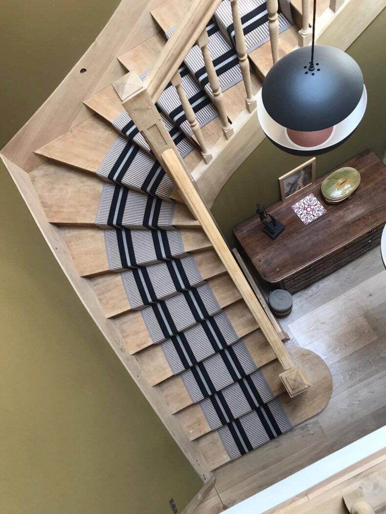 Transat PNT Black stair runner by Hartley