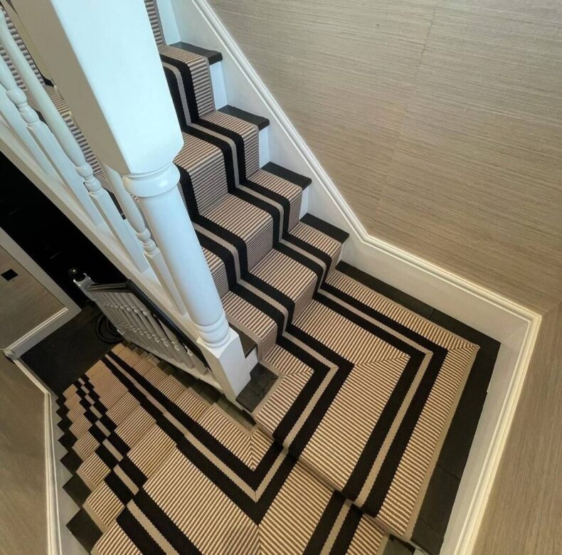 Transat PNT Black stair runner by Hartley