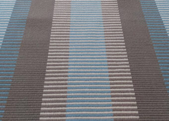 Stripe Capri Atlantic Blue stair runner by Hartley 