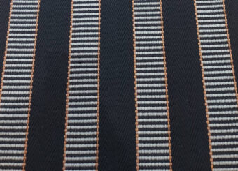 Stripe Greta Black stair runner by Hartley 