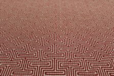 Jacquard Labyrinth Red stair runner by Hartley