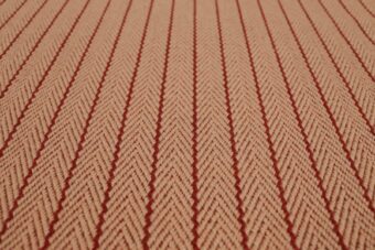Stripe Claire Rust stair runner by Hartley 