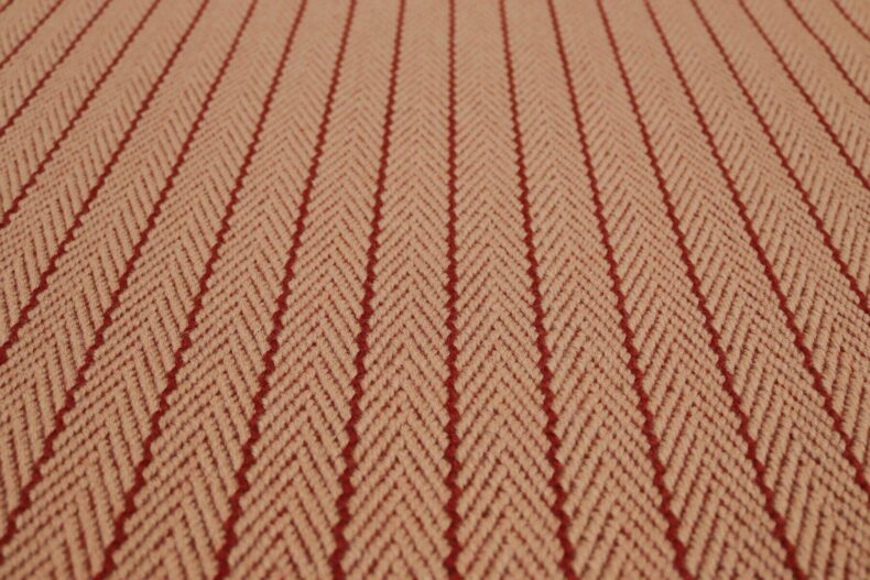 Stripe Claire Rust stair runner by Hartley