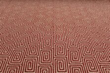 Jacquard Escargot Red stair runner by Hartley