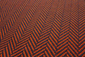 Herringbone Bright Orange stair runner by Hartley