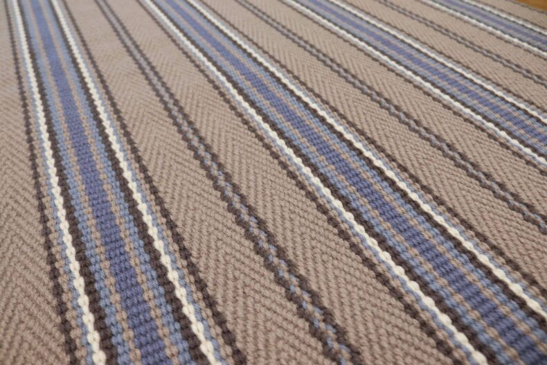 Stripe Kelly JD Blue stair runner by Hartley