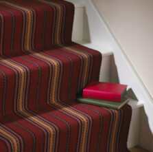 Stripe Kelly JD Red stair runner by Hartley