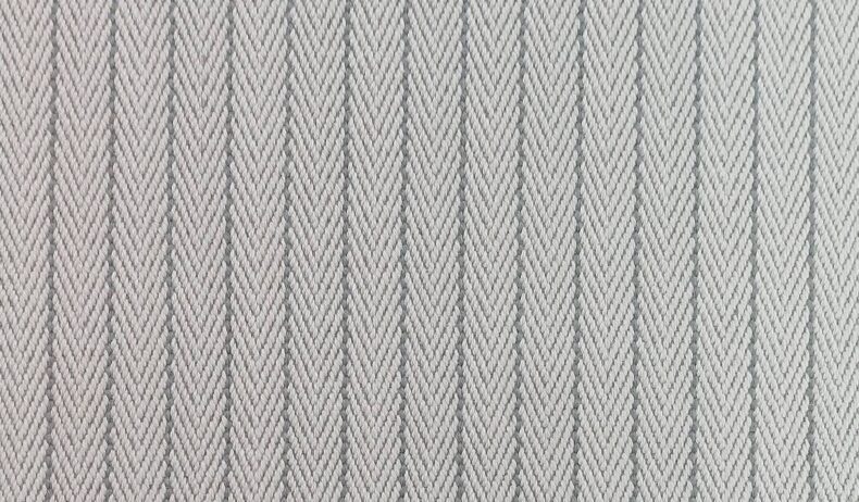 Stripe Claire Light Grey stair runner by Hartley