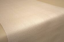 Stripe Kelly Solid Ivory stair runner by Hartley