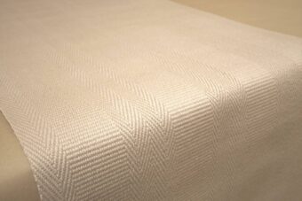 Stripe Kelly Solid Ivory stair runner by Hartley 