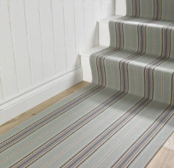 Stripe Kelly JD Celadon stair runner by Hartley