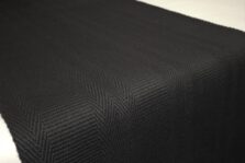 Stripe Kelly Solid Black stair runner by Hartley