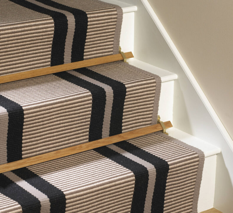 Transat PNT Black stair runner by Hartley