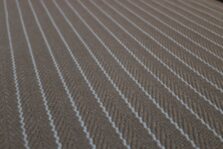 Stripe Claire Gunmetal stair runner by Hartley