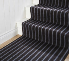 Zip Dark Blue stair runner by Hartley