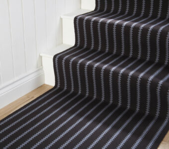 Zip Dark Blue stair runner by Hartley