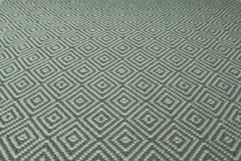 Diamond Aqua stair runner by Hartley