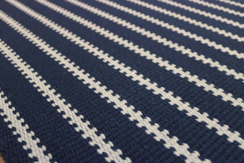 Zip Indigo stair runner by Hartley