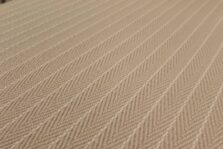 Stripe Claire Putty stair runner by Hartley