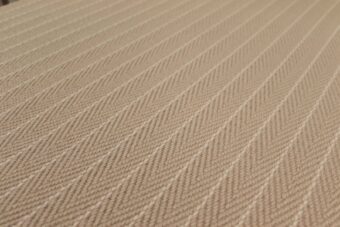 Stripe Claire Putty stair runner by Hartley 