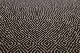 Diamond Black stair runner by Hartley