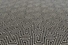 Jacquard Escargot Black stair runner by Hartley