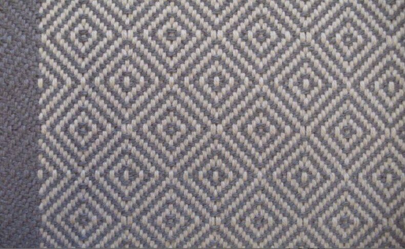 Diamond Border Graphite stair runner by Hartley