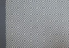Diamond Border Nickel stair runner by Hartley