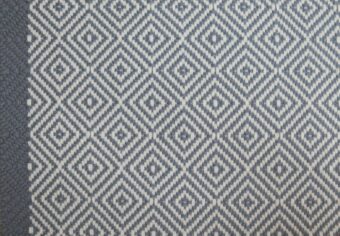 Diamond Border Nickel stair runner by Hartley 