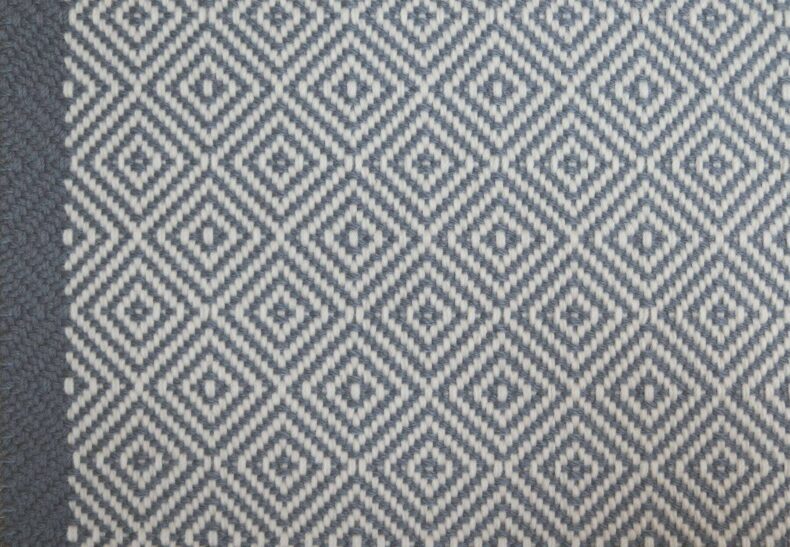 Diamond Border Nickel stair runner by Hartley