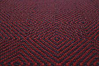 Diamond Flame Red stair runner by Hartley