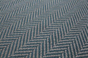 Herringbone Teal stair runner by Hartley
