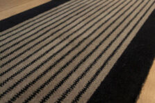 Winston Zip I Black Grey stair runner by Hartley