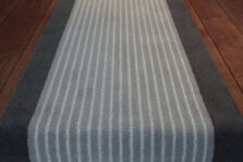 Winston Zip I Grey Frost White stair runner by Hartley