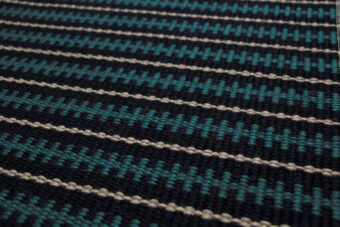 Stripe Frances Teal stair runner by Hartley 