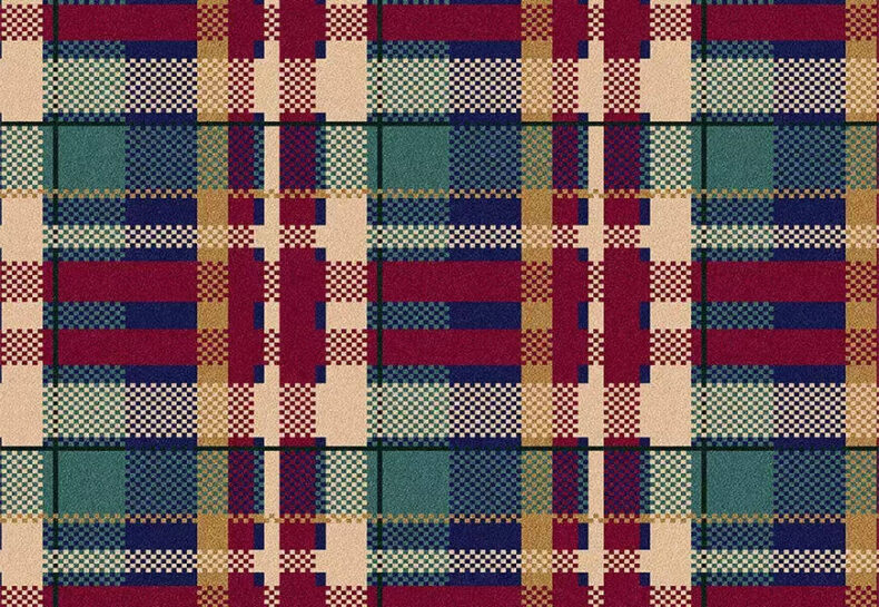 Quirky B Tartan Red Red Rose carpet by Alternative Flooring