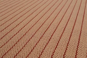 Stripe Claire Rust stair runner by Hartley