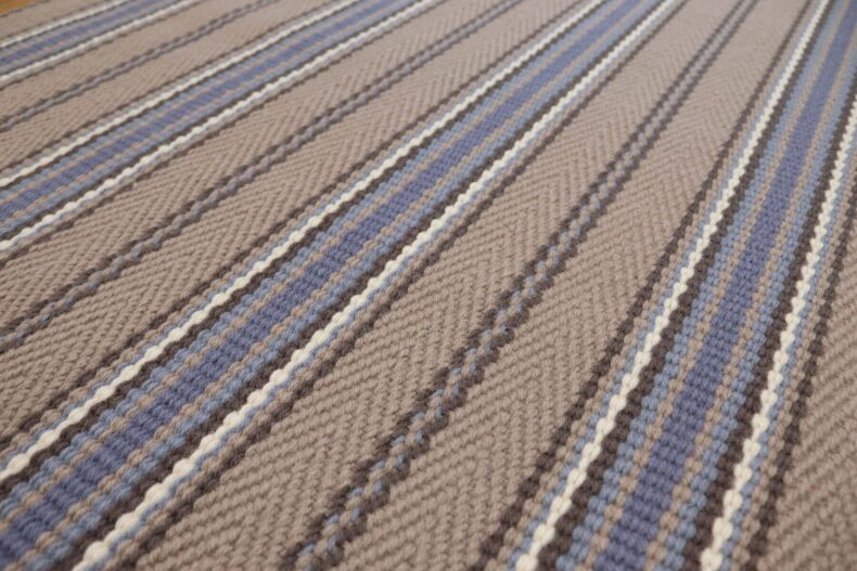Stripe Kelly JD Blue stair runner by Hartley