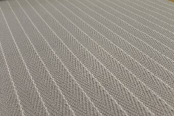 Stripe Claire Pebble stair runner by Hartley