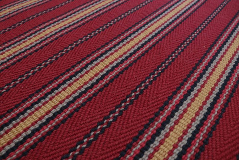 Stripe Kelly JD Red stair runner by Hartley